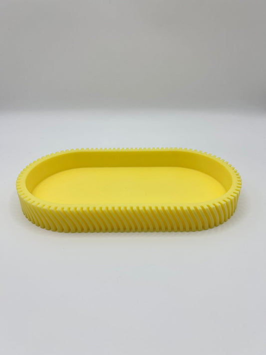Angled Fin Catchall Tray - Modern Geometric Home & Office Organizer | Precision Print Co