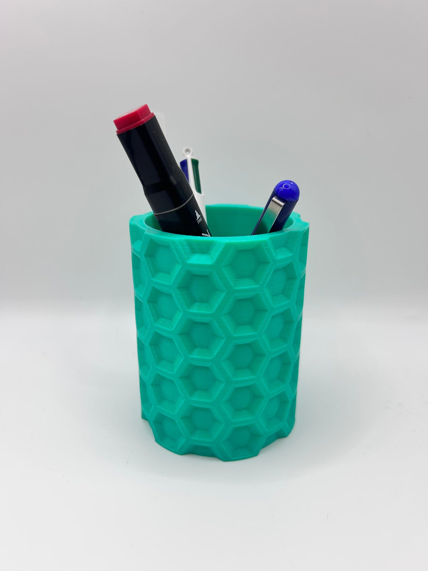 Hex Pen Pot - Modern Geometric Desk Organizer | Precision Print Co