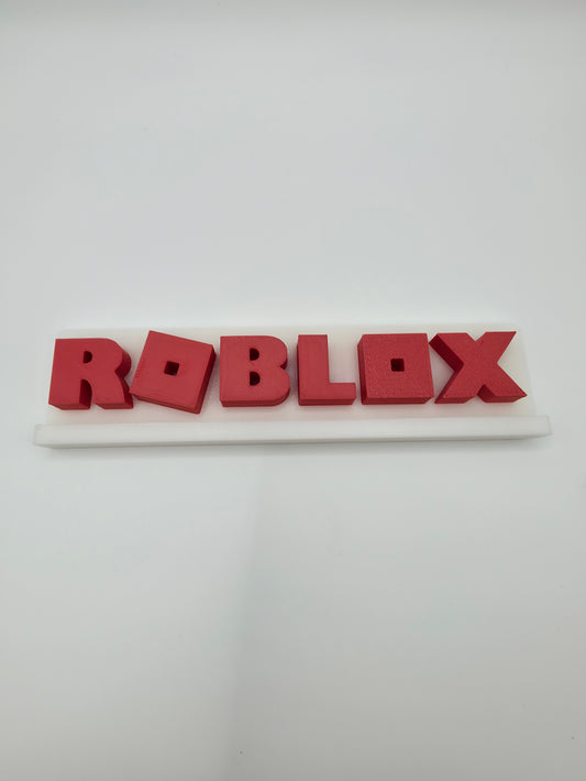Roblox Logo Stand | 3D Printed Gaming Desk Display | Kids Room Decor