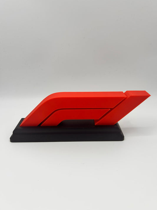 F1 Formula One Logo Display Stand - Premium 3D Printed Motorsport Desk Ornament | Precision Print Co