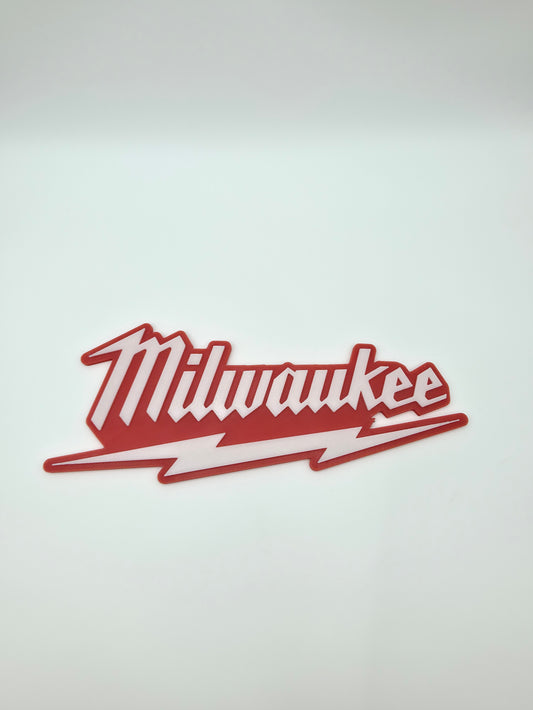 Milwaukee logo template 3D printed brand display