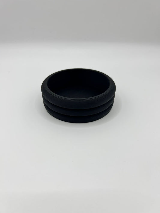 Small Horizontal Ribbed Pot - Compact Modern Organizer | Precision Print Co
