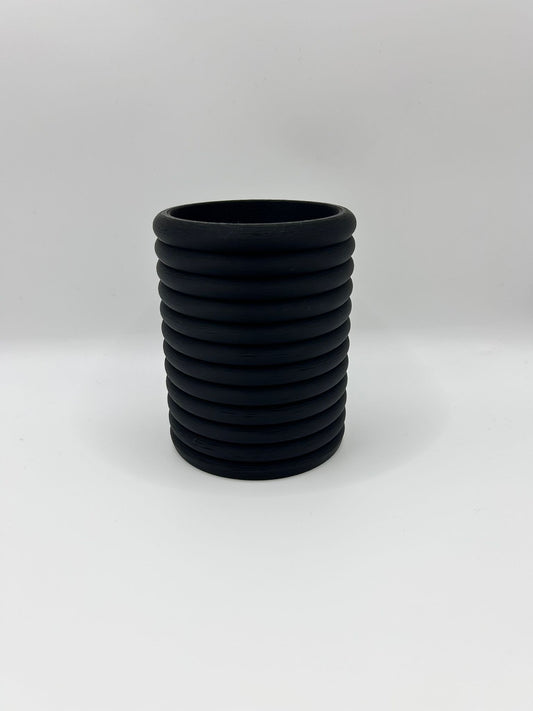 Horizontal Ribbed Pencil Pot - Modern Desk Organizer | Precision Print Co
