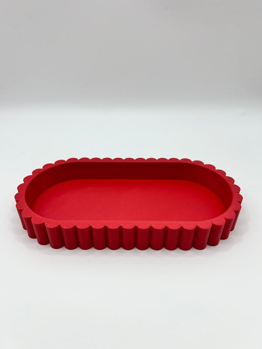 Vertical Ribbed Key Tray - Modern 3D Printed Home Organizer | Precision Print Co