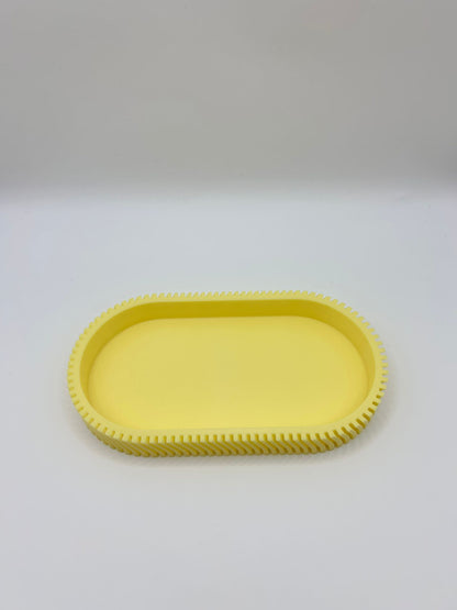Angled Fin Catchall Tray - Modern Geometric Home & Office Organizer | Precision Print Co