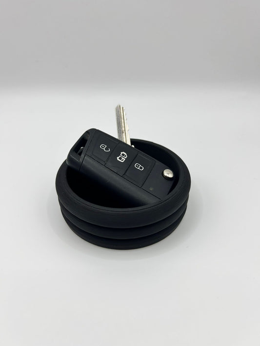 Small Horizontal Ribbed Pot - Compact Modern Organizer | Precision Print Co